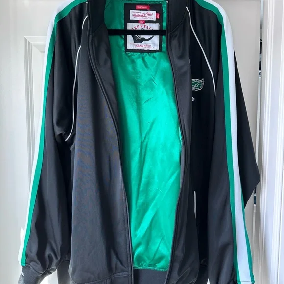 Mitchell & Ness Philadelphia Eagles Black Track Jacket XXL - Picture 3 of 7